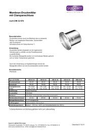 Membran-Druckmittler mit Clampanschluss - Suchy Messtechnik