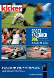 kicker-sportmagazin Sportkalender 2007