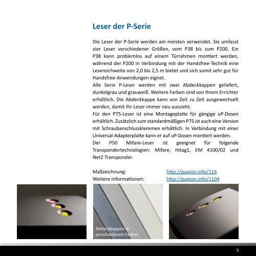 Leser und Tastaturen - Paxton GmbH