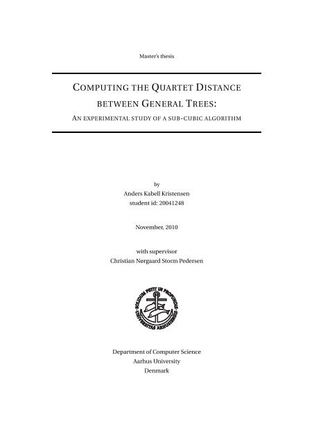 computing the quartet distance between general trees