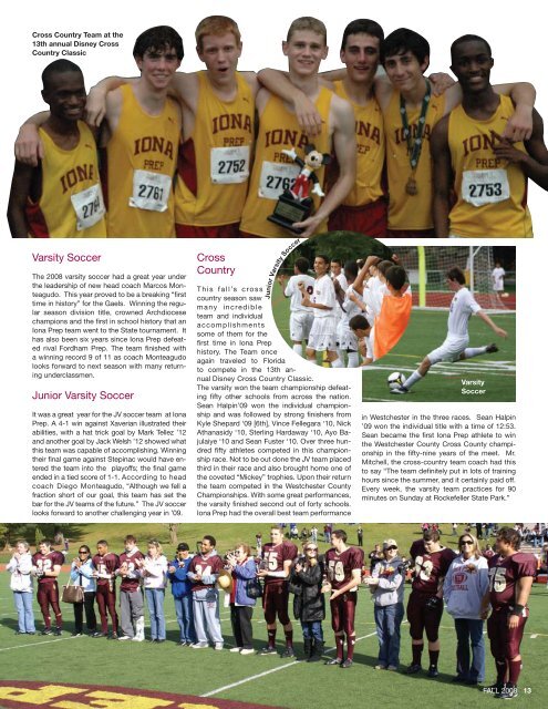 2008 Fall Issue - Iona Preparatory School