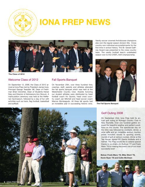 2008 Fall Issue - Iona Preparatory School