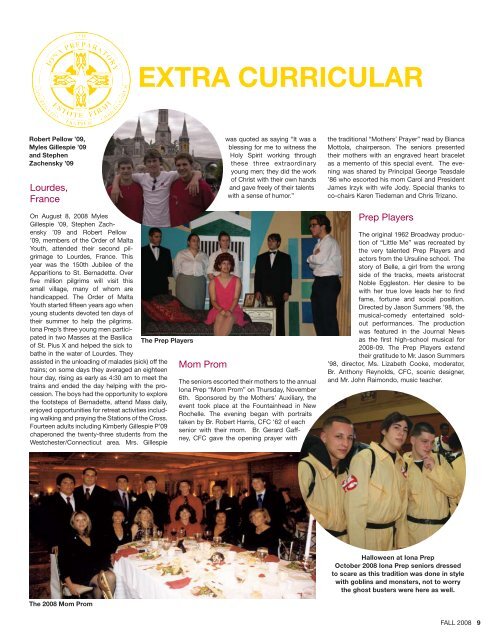 2008 Fall Issue - Iona Preparatory School