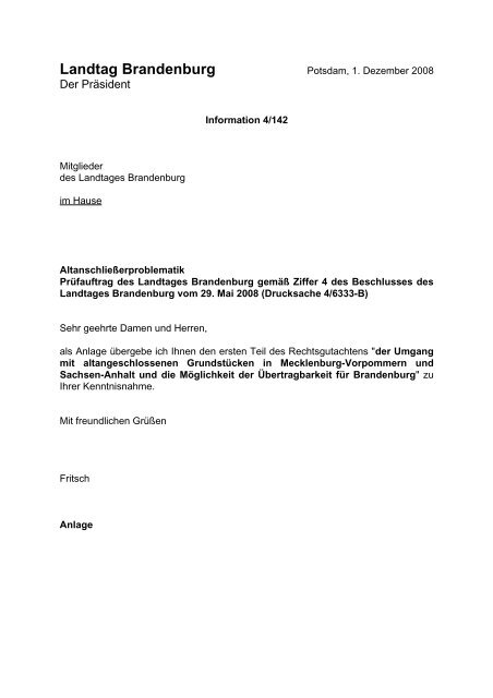 Gutachten Hentschke Teil 1 vom 31.10.2008 - SPD-Landtagsfraktion ...