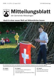 Mitteilungsblatt - Weisslingen