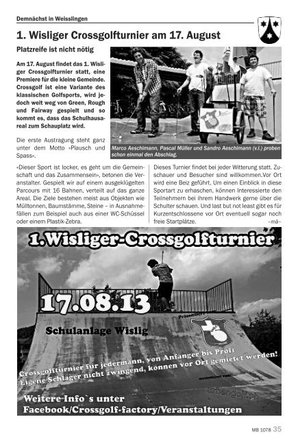 Mitteilungsblatt - Weisslingen