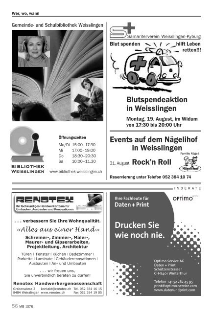 Mitteilungsblatt - Weisslingen