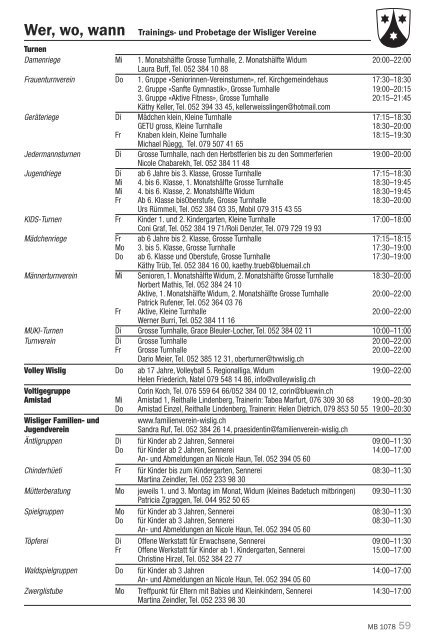 Mitteilungsblatt - Weisslingen