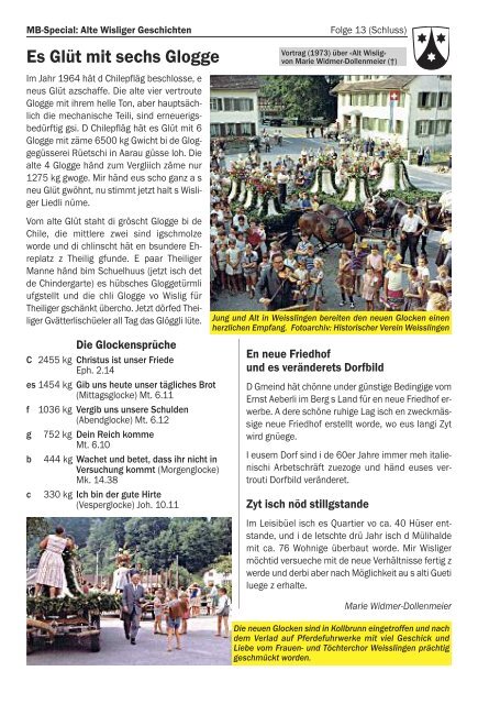 Mitteilungsblatt - Weisslingen