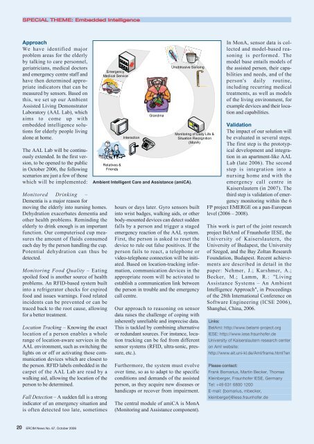 Towards a Platform for Widespread Embedded Intelligence - ERCIM