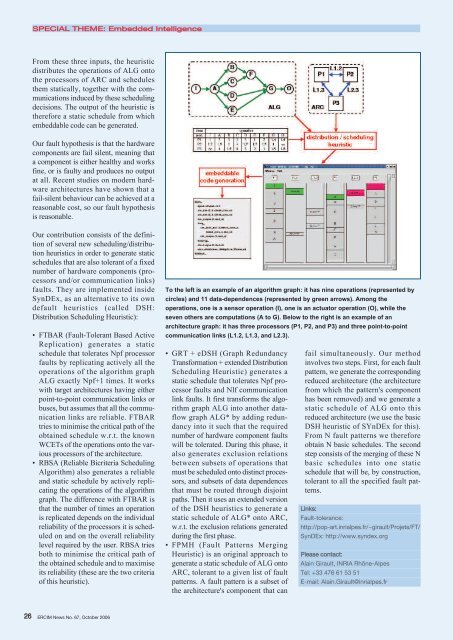 Towards a Platform for Widespread Embedded Intelligence - ERCIM