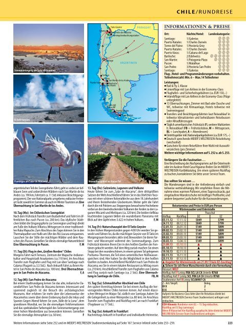 MEIER`S WELTREISEN - Mittel- und Südamerika - Winter 2012/2013