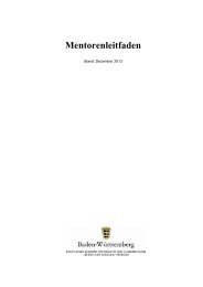 Mentorenleitfaden Vorbereitungsdienst - Staatliches Seminar Freiburg