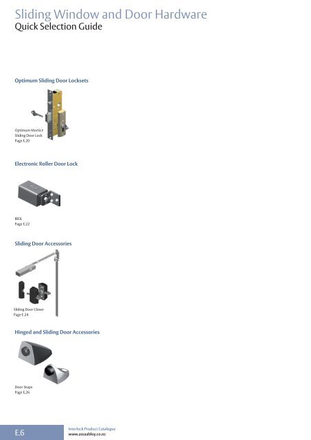 Sliding Window and Door Hardware Catalog - Replace windows ...