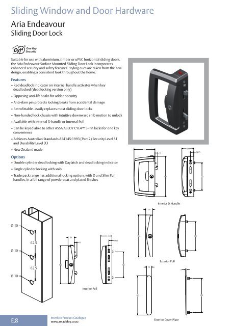 Sliding Window and Door Hardware Catalog - Replace windows ...