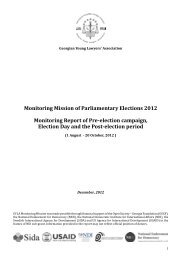 Monitoring Report of Pre-election campaign, Election Day and the ...