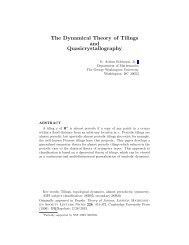 The Dynamical Theory of Tilings and Quasicrystallography - George ...