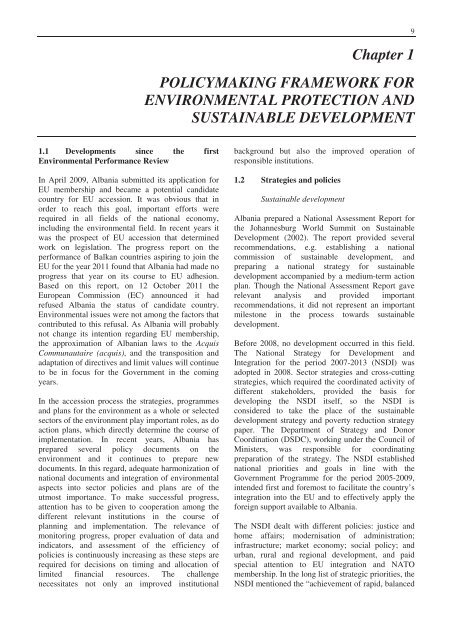 Second Environmental Performance Review of Albania