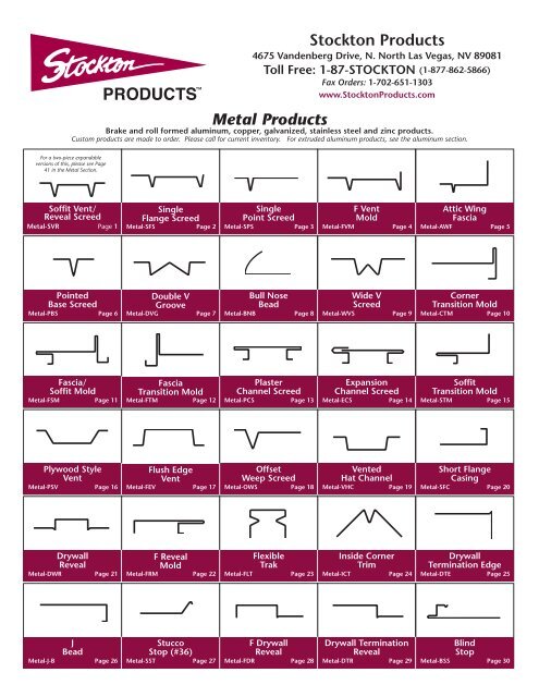 Stockton Products Metal Products - YellowBot