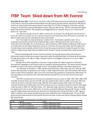 ITBP Team Skied down from Mt Everest