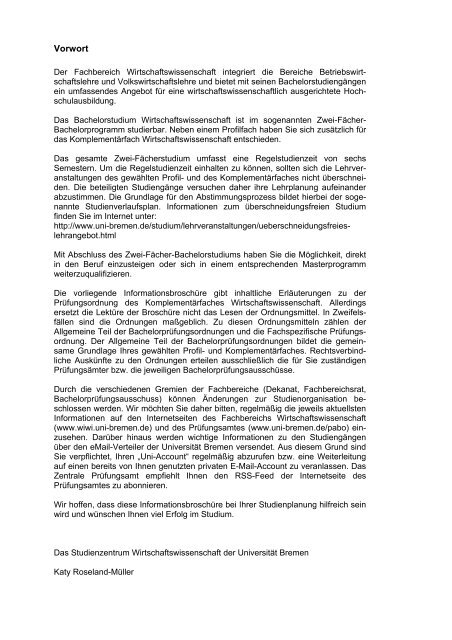 Download - Fachbereich Wirtschaftswissenschaft - Universität Bremen