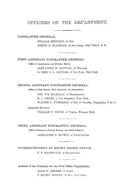 US Post Offices & Postmasters in 1866 - Perquimans County Page