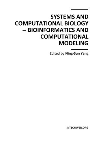 SYSTEMS AND COMPUTATIONAL BIOLOGY – BIOINFORMATICS ...