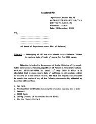 Redesigning of LPC cum data sheets in r/o Defence Civilians to ...