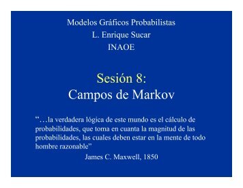 Sesión 8: Campos de Markov - inaoe