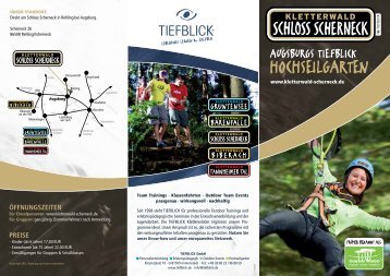 Flyer Kletterwald Schloss Scherneck