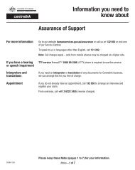 Application to provide an Assurance of Support form - Department of ...