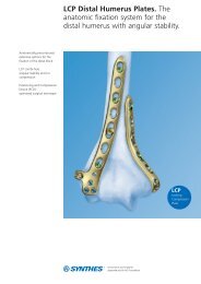 LCP Distal Humerus Plates. The anatomic fixation system for the ...