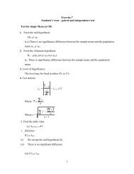 1 Exercise.7 Students's t test – paired and independent t test Test for ...