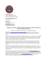 News Release - Colorado Attorney General