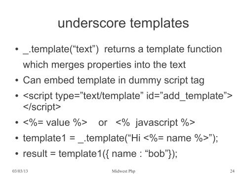 Backbone.js in a Php Environment