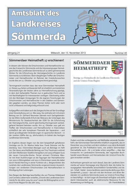 Amtsblatt 45-2013 - Landkreis Sömmerda