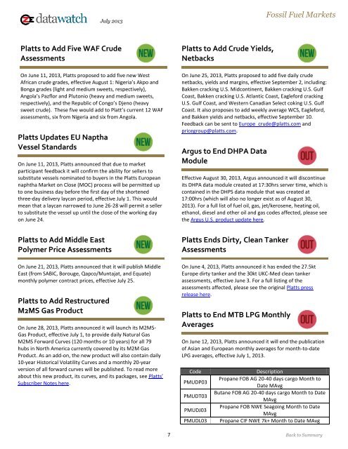 July, 2013 - ZE DataWatch by ZE PowerGroup powered by ZEMA ...