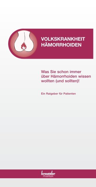 VOLKSKRANKHEIT HÄMORRHOIDEN - Kreussler Pharma GmbH