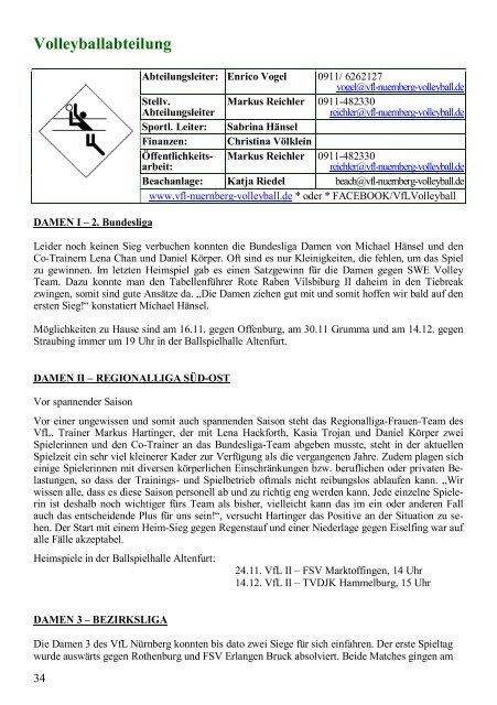 Jahreshauptversammlung des VfL Nürnberg eV