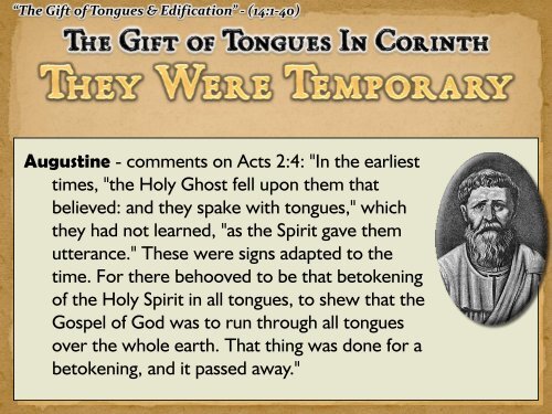 “The Gift of Tongues & Edification” - (14:1-40) - West 65th Street ...