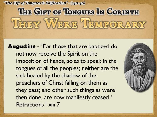 “The Gift of Tongues & Edification” - (14:1-40) - West 65th Street ...