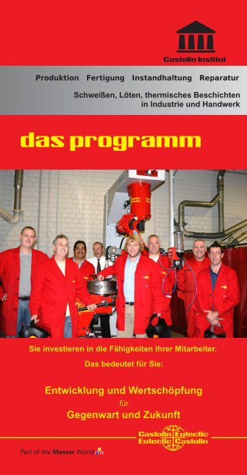 das programm - Castolin Eutectic