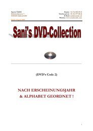 Sanis DVD-Kollektion - Schriftsteller verschweigen nichts. Dafür sind ...