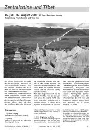 Zentralchina und Tibet 16. Juli - 07. August 2005 23 ... - Liberty Bird