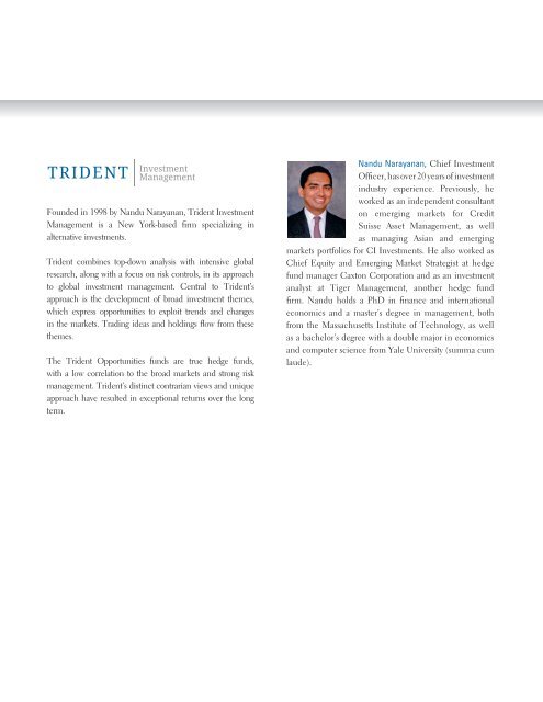 Manager Profile - Trident - CI Investments