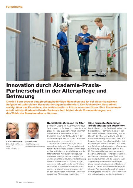 MAGAZIN - Gesundheit - Berner Fachhochschule