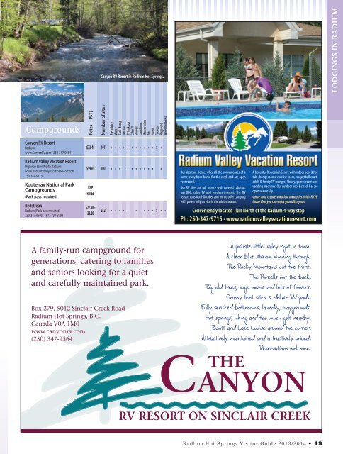 Download Magazine - Radium Hot Springs Chamber of Commerce