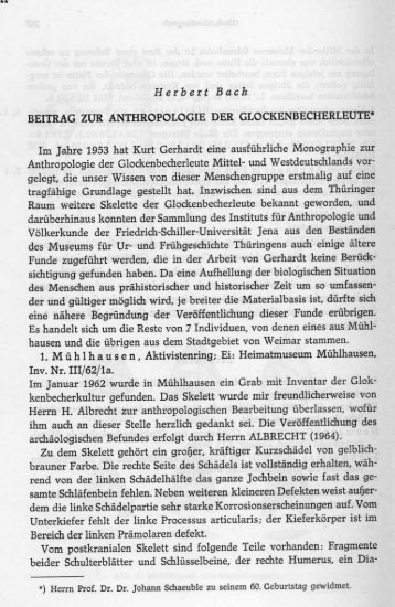 Herbert Bach BEITRAG ZUR ANTHROPOLOGIE DER ...