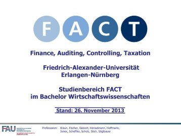 FACT im Master - FACT- Finance Auditing Controlling Taxation