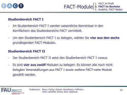 FACT im Master - FACT- Finance Auditing Controlling Taxation